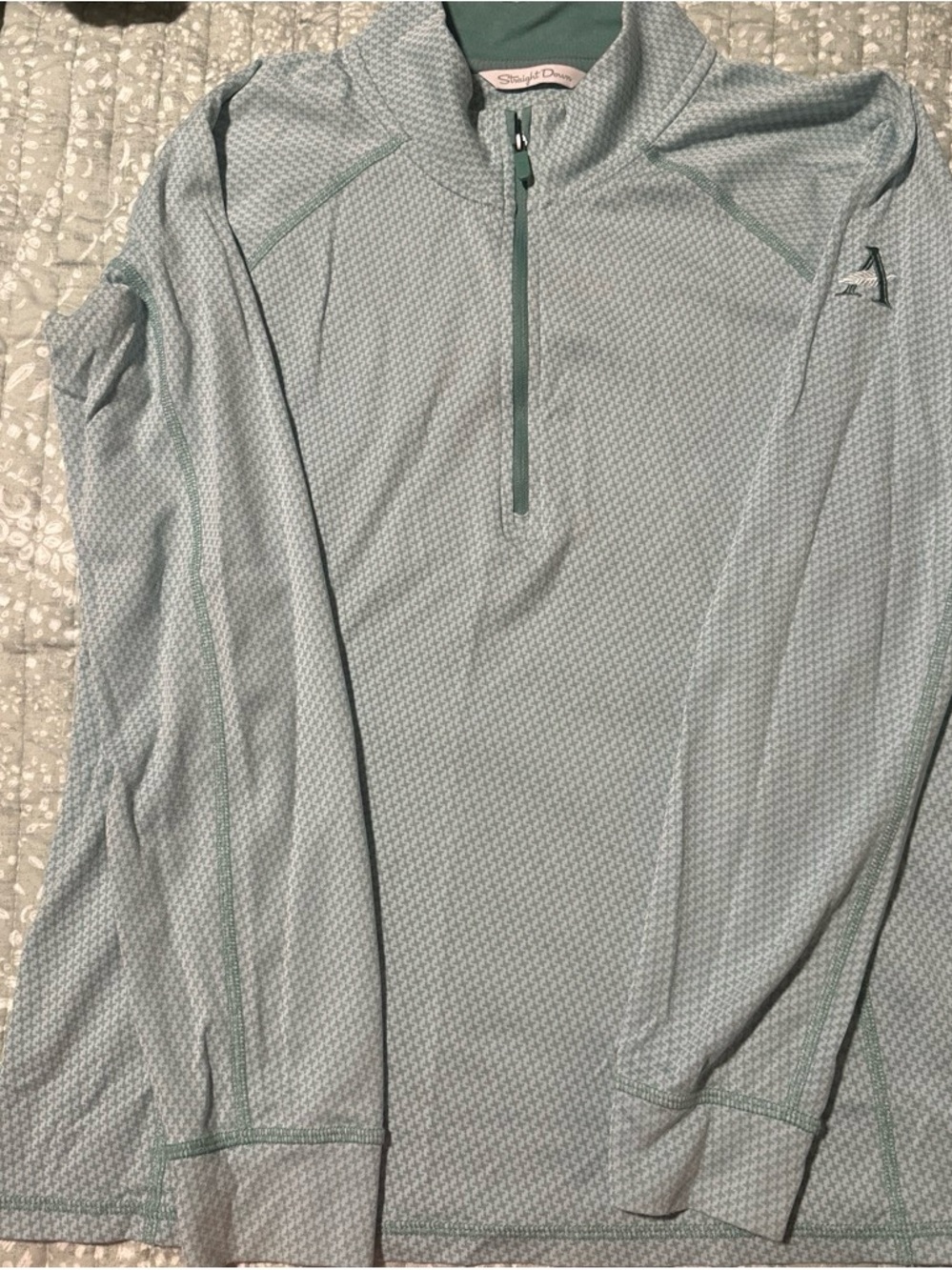 Straight Down Light Aqua Quarter-Zip Athletic Pullover